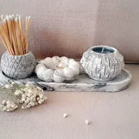 ست سنگ مصنوعی طرح رگه ای مشکی