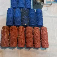 لوازم رنگکاری دستگاه با تعدادی غلتک طرح دار|ابزارآلات|گالیکش, |دیوار