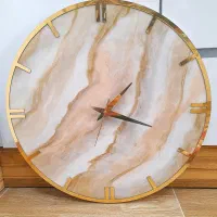 ساعت دیواری رزینی مدل مرمر