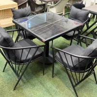 میز و صندلی باغی ویلایی فلزی و پلاستیکی لیلا شمالی