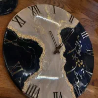 ساعت رزینی باشکوه برای تغییر دکور|ساعت دیواری و تزئینی|کرج, گوهردشت|دیوار