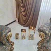 آباژور و فانوس طلایی کریستال|چراغ خواب و آباژور|کرج, گلشهر|دیوار