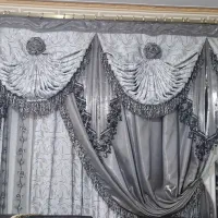 پرده با زیره حریر|پرده، رانر، رومیزی|سیرجان, |دیوار