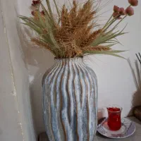 گلدان پتینه ساعت دیواری.پرده خامه دوزی|پرده، رانر، رومیزی|اندیمشک, |دیوار