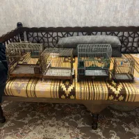 قفس دست بافت پرنده قدیمی کلکسیونی برنج