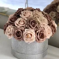 دسته گل و باکس گل ربانی|گل مصنوعی|رشت, سلیمانداراب|دیوار