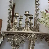 آینه وشمعدان نقره ای شیک