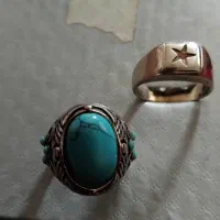 انگشتر نقره حزرجواد اصل قدیم و فیروزه نیم ست عتیقه