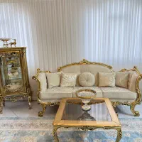 ست مبلمان ۹ نفره و میز و گنجه ست کامل