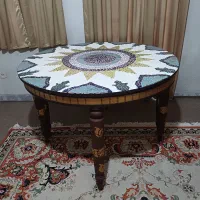 میز چوبی کاشی کاری زیبا ۴ نفره