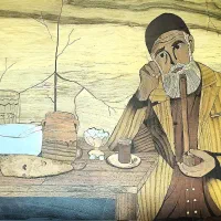 تابلو معرق چوبی طرح سفره خانه