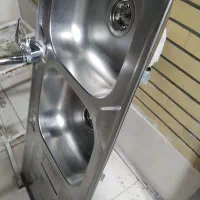 فروش سینک ظرفشوی.  دو قلو با شیرآب|مصالح و تجهیزات ساختمان|شاهین‌شهر, خانه کارگر|دیوار
