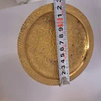 شیرینی خوری پایه دار برنز با شش عدد بشقاب|کلکسیون اشیاء عتیقه|سهند, |دیوار