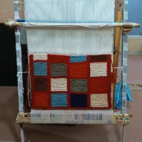 دار قالی نیمه بافته