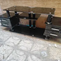 میز تلویزیون LCD  شیشه ایی سالم