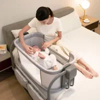 گهواره و تخت کنار مادر برقی هیپ Hipp مدل 3in1|تخت و صندلی بچه|تهران, شهرک دانشگاه|دیوار