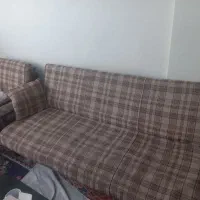 مبل ۷ نفره کارکرده همراه با روکش مبل اضافه
