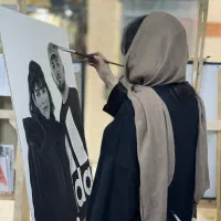 نقاشی سیاهقلم|تابلو، نقاشی، عکس|تهران, استاد معین|دیوار