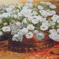 تابلو تابلو فرش دستباف گل و گلدان لاله نفیس|تابلو فرش|اصفهان, خلجا|دیوار