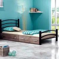 تخت تک نفرودونفره فلزی|تخت و سرویس خواب|تهران, نعمت‌آباد|دیوار