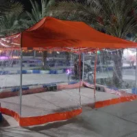 عشتیری سایبان لوله دار همراه با چتر دوزی چادر