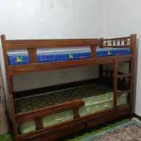 تخت خواب دوطبقه چوبی