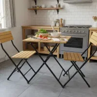 میز و صندلی لوله‌ای  چوب و فلز|میز و صندلی غذاخوری|تهران, ابوذر|دیوار