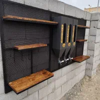 کافی بار|کتابخانه، شلف، قفسههای دیواری|پیر بکران, |دیوار