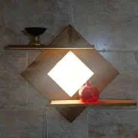 شلف چوبی از جنس چوب طبیعی