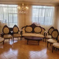 مبل فرحی ۹ نفره + میز نهار خوری ۸ نفره+بوفه