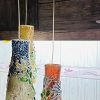 لوستر سه رنگ|لوستر و چراغ آویز|خمینی‌شهر, |دیوار