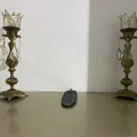 شمعدانی برنجی روکش آنتیک|صنایع دستی و سایر لوازم تزئینی|مهاجران, |دیوار