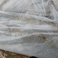 شش متر پرده تور خامه دوزی شده|پرده، رانر، رومیزی|تربت جام, والفجر|دیوار