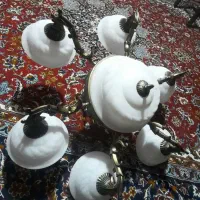 لوستر ۶ شاخه و وسط بزرگ ..طرح بزنز