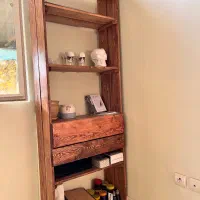 کتابخانه کافی بار کافیبار قفسه چوبی کتابخانه چوبی|کتابخانه، شلف، قفسه‌های دیواری|اندیشه, اندیشه فاز ۱|دیوار