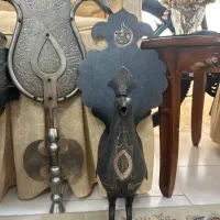 دو جفت تیغه علامت دو جفت حیوان علم طلا نقره کوب|کلکسیون اشیاء عتیقه|تهران, نیروی هوایی (پیروزی)|دیوار