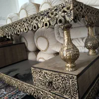 میز تلویزیون برنجی در حد نو اصلا استفاده نشده|میز تلویزیون|لردگان, |دیوار