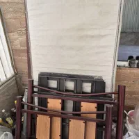 تخت فلزی یک نفره با تشک رویال