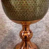 سنگاب مس و خاتم کاری شالدار۲۸ سانت