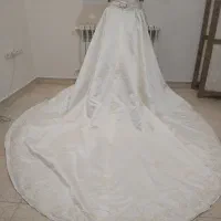 لباس عروس ساتن دکلته خارجی