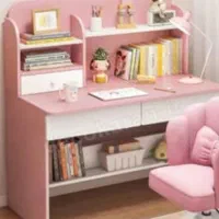 میز تحریر کودک کتابخانه دار صورتی