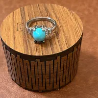 انگشتر نقره رادیوم فیروزه