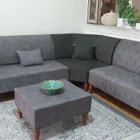 مبلمان مدل ال سالم در حد نو با میز وسط