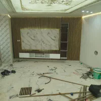 کاغذدیواری کناف سقف کشسان .پارکت لمینت کفپوش