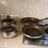 قابلمه و تابه استیل ایتالیایی اصل کارکرده|ظروف پخت‌وپز|تهران, سعادت‌آباد|دیوار