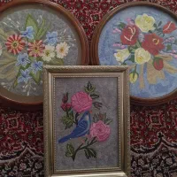 تابلوی گلدوز دست باف