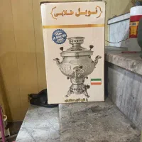 سماور گازی ده لیتری نوبل طلایی قلم زنی|سماور، چایساز، قهوهساز|رشت, گلسار|دیوار