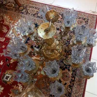 لوستر ۸ شاخه ۱۶ شعله برنزی سنگین|لوستر و چراغ آویز|تبریز, |دیوار