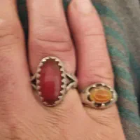 دوعدد انگشنشتر نقره دست ساز قدیمی