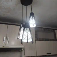 لوستر آشپز خانه و راهرو سه شاخه چوبی
